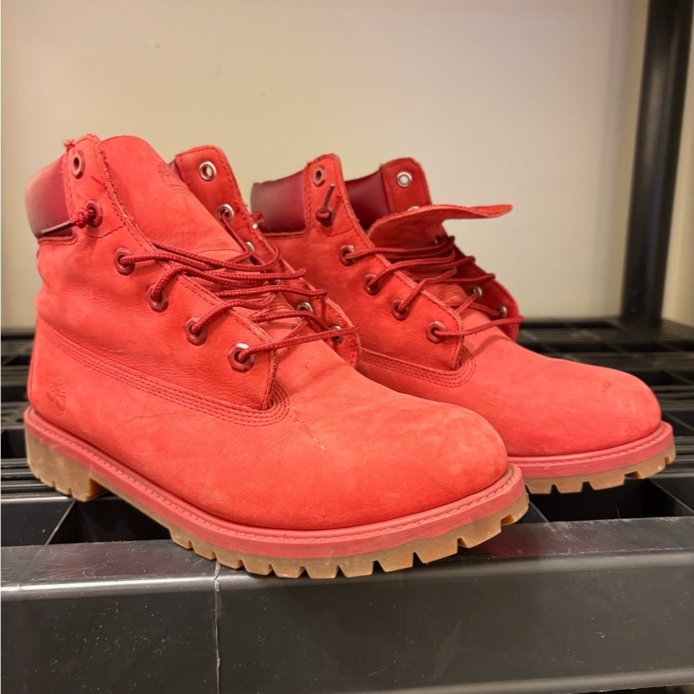 Timberland Red Ankle Boots